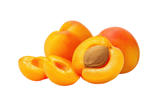 Premium Apricot Flat-Lay Studio Shot Perfectly Lit Isolated on No Background png