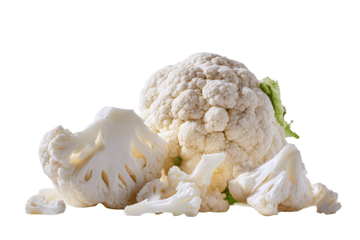 Premium Cauliflower Flat-Lay Composition for Branding png