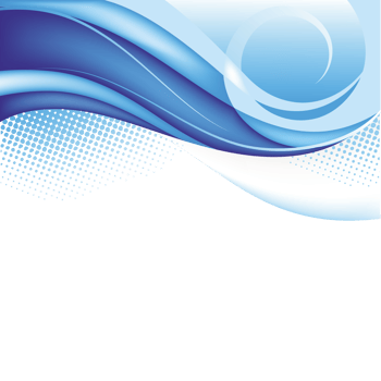 Abstract blue wave background isolated on transparent background with halftone dots png