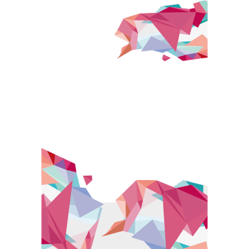Colorful abstract geometric triangles isolated on transparent background png