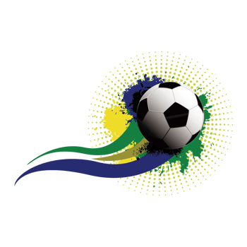 Soccer ball with colorful splash and wave isolated on transparent background png