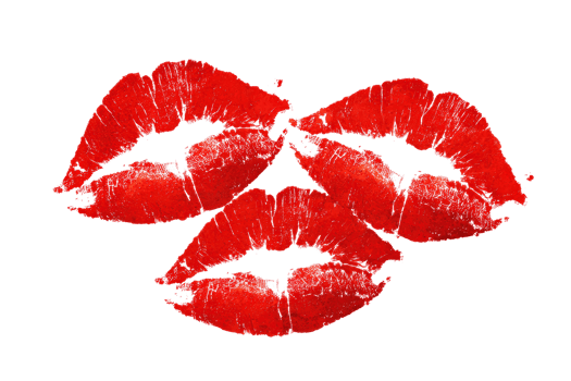 Artistic Red Lipstick Kiss Mark Overlay png