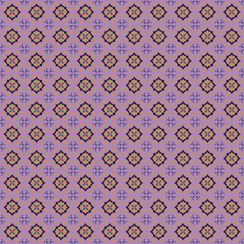 Geometric pattern in purple and orange vector