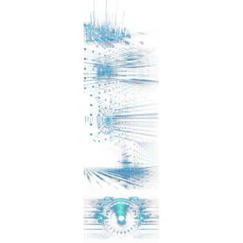 Abstract blue design isolated on transparent background with intricate patterns and shapes png