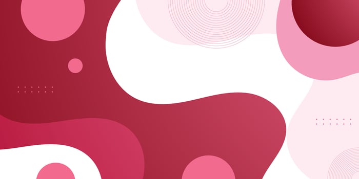 Abstract colorful red wave fluid pattern on white color background. Simple and trendy wave shapes banner background design. vector