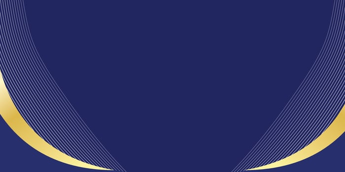blue and gold simple background with a curved line vector