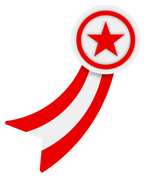 Indonesian Flag Star Badge with Ribbon independence day Illustration png