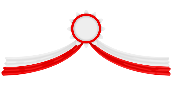 Elegant Indonesian Flag Ribbon Banner Frame for Celebration Design png