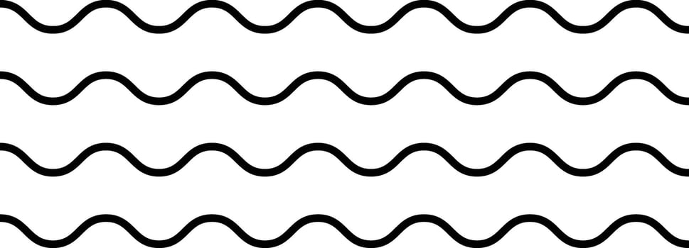 zigzag and wavy paint line set. squiggly horizontal curvy squiggles. Thick sketch brush stroke collection. Horizontal thin lines wave. vector