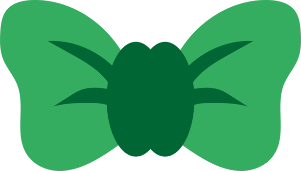 Green bow ribbon png