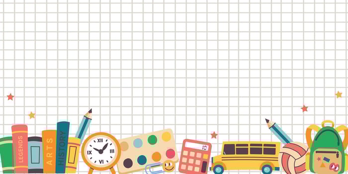 colorful school supplies and stationery illustration vector