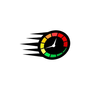 Fast speedometer design vector