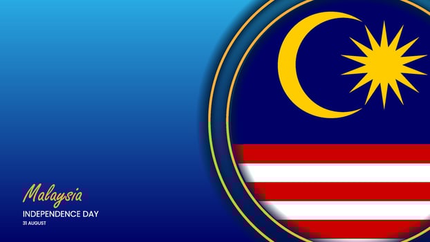 malaysia national day horizontal presentation background realistic design vector