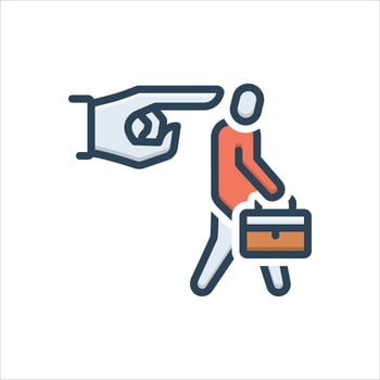 Color icon firing vector