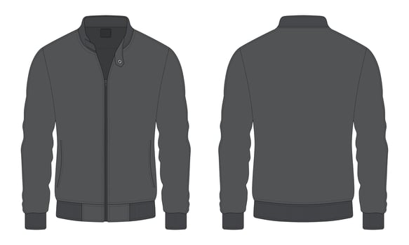 Dark gray bomber jacket design vector
