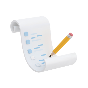 Stylized checklist with a pencil illustration showcasing project management and productivity tools png