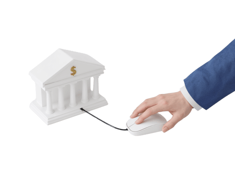 Digital banking innovation concept, online financial management and security on transparent png