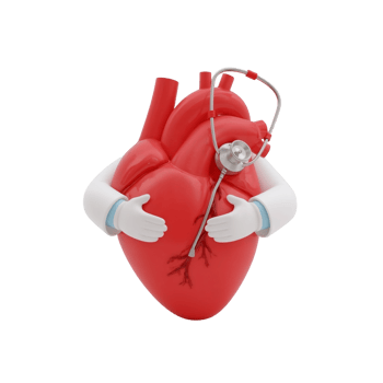 Anatomical Heart with Medical Attire Emphasizing Cardiology Health and Wellness Awareness on Clear png
