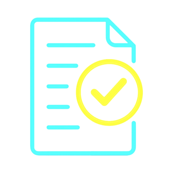 A check mark on a document icon png