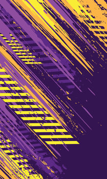 Abstract purple and yellow racing stripes grunge background for sublimation jersey vector