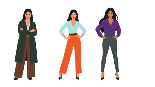 Diverse fashionable women standing confidently in trendy outfits on a transparent backdrop png