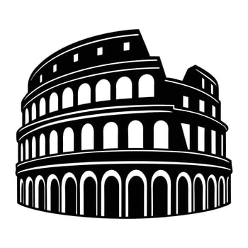 the Colosseum in Rome, italy vector