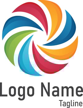 Colorful Swirl Logo for a Creative Company vector