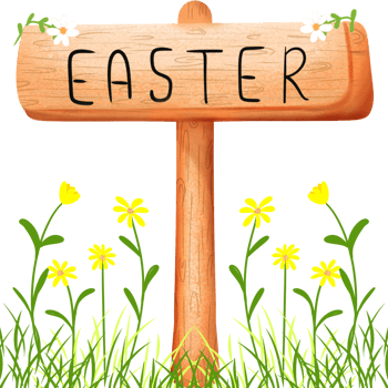WoodenBoard with flower clipart illustration png