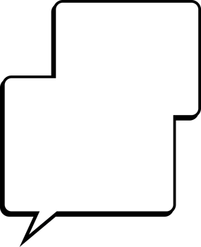 White Balloon Text for cartoon conversation concept. png