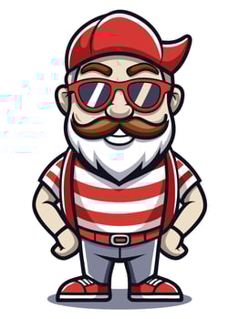 Convict Man Mascot Character for Sports and Branding vector