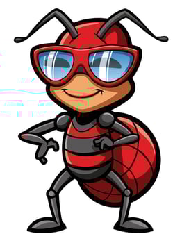 Cute Ant Mascot Cartoon Style vector