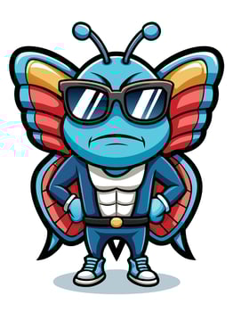 Butterfly Mascot Character Illustration vector