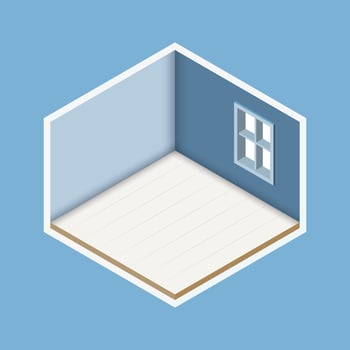 Isometric interior for decorate vector