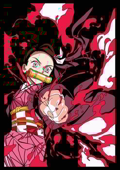 Kamado Nezuko Power Demon vector