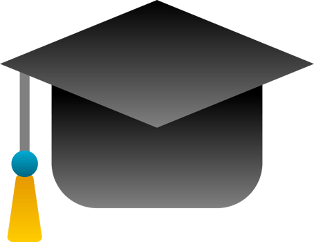 graduate hat black icon doodle png