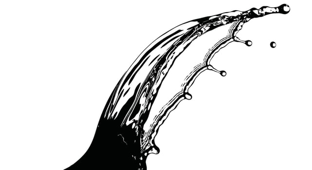 Dramatic Black and White Water Splash vector