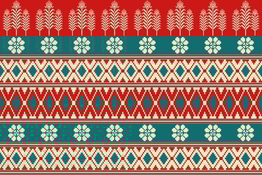 Colorful Cultural Diamond Pattern for Textile Printing vector