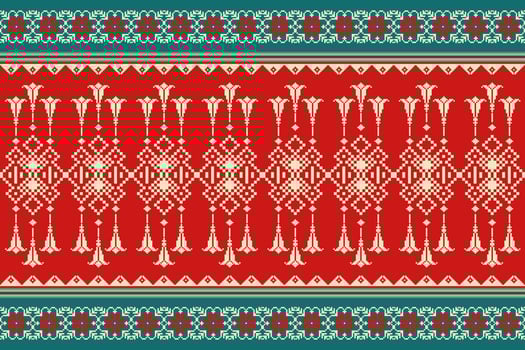 Seamless Tribal Textile Background in Bold Colors vector