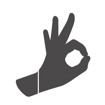 Hand Sign Symbol Gesturing Okay Approval Gesture for Communication and Expression vector