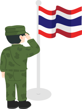 Thai Soldier Thailand flag clipart png