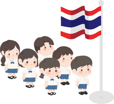 Thailand flag cartoon png