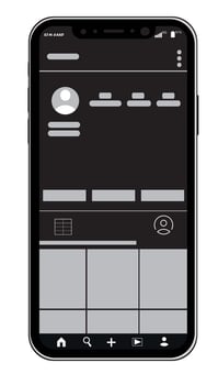 social media mock up design vector