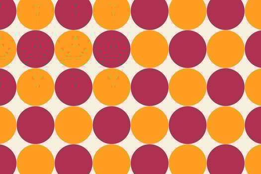 Red and Yellow circle abstract on beige background Space for selling products, backdrop, wallpaper, background, text. Vintage style background. illustration. vector