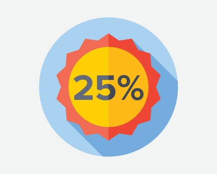 Special Discount Offer Twenty Five Percent Off Sale Event vector