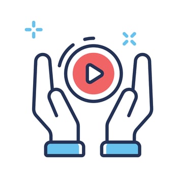 Sleek linear icon for content marketing and outreach vector