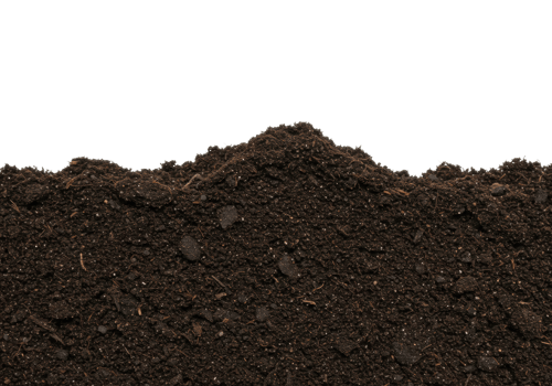 Rich dark soil texture with organic compost and fertile earth for gardening and agriculture. png