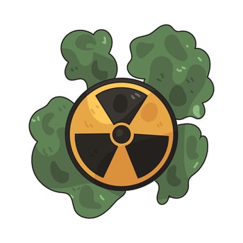 illustration of a radiation sign vector