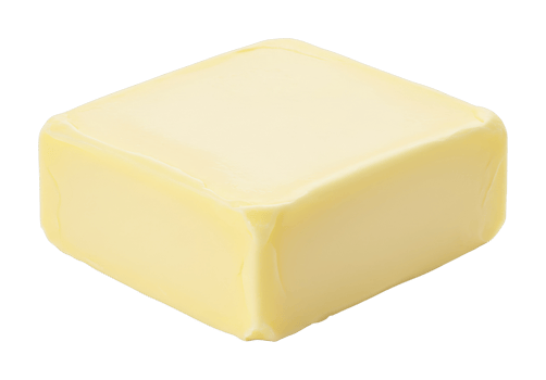 Square block of unsalted butter. png
