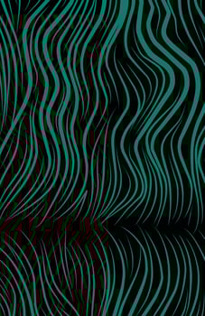 A green and black background with wavy lines vector