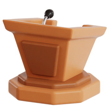 Stylish brown podium design png